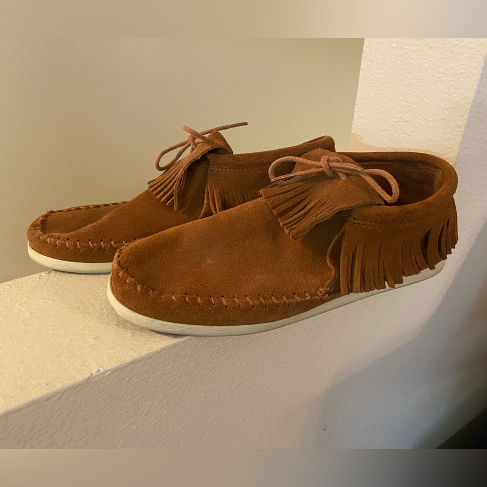 Minnetonka. Women’s Brown Suede Moccasins. Ankle Boots. Size 10. Exc. Condition.